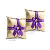 Alex Emotions Gold & Purple Jewel Wedding Ring Bearer Pillow and Flower Girl Basket Set  Satin & Ribbons  Pairs Well with Most Dresses & Themes  Splendour Every Wedding Deserves view 1
