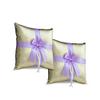 Alex Emotions Gold & Violet/Lilac/Lavender Wedding Ring Bearer Pillow and Flower Girl Basket Set  Satin & Ribbons  Pairs Well with Most Dresses & Themes  Splendour Every Wedding Deserves view 1