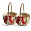 Alex Emotions Gold & RED Wedding Ring Bearer Pillow and Flower Girl Basket Set  Satin & Ribbons  Pairs Well with Most Dresses & Themes  Splendour Every Wedding Deserves view 1