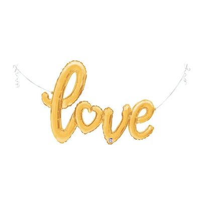 Betallic 47" Love Script-Gold Foil Balloon