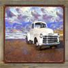 1951 Chevy Rustic Metal Print on Reclaimed Barn Wood from Artwork by Artist Lisa Sofia Robinson 17" x 23" view 1