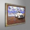 1951 Chevy Rustic Metal Print on Reclaimed Barn Wood from Artwork by Artist Lisa Sofia Robinson 17" x 23" view 2