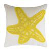 The HomeCentric Custom Pillow Case, Toss Pillow Covers, Pillow Covers 14x14 inch (35x35 cm) Yellow, Cotton Throw Pillow Covers, Handmade Pillow Covers, Beach, Sea Creatures Easter - Yellow Starfish view 1