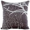 The HomeCentric Pillow Case Zipper, Toss Pillow Covers, Decorative Pillow Covers 14x14 inch (35x35 cm) Brown, Cotton Throw Pillow Covers, Handmade Pillow Covers, Contemporary, Floral - Nature Pearl view 1