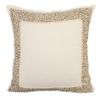 The HomeCentric Cushion Cover for Couch, Pillow Covers 14x14 inch (35x35 cm) Ivory, Cotton Throw Pillow Covers, Handmade Pillow Covers, Pillowcase with Bordered, Traditional Easter - Pearl Glitter view 1