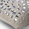 HomeCentric Velvet Throw Pillow Covers, 14x14 inch (35x35 cm) Ivory, Modern Circles & Dots - Crystal Moonstone view 2