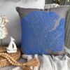 The HomeCentric Pillow Cases, Toss Pillow Covers, Decorative Pillow Covers 14x14 inch (35x35 cm) Blue, Cotton Throw Pillow Covers, Handmade Pillow Covers, Beach, Sea Creatures - Royal Blue Sea Weeds view 2