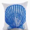 The HomeCentric Pillow Case Zip, Toss Pillow Covers, Decorative Pillow Covers 14x14 inch (35x35 cm) Blue, Cotton Throw Pillow Covers, Handmade Pillow Covers, Beach, Sea Creatures - Oyster Bay view 1
