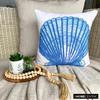 The HomeCentric Pillow Case Zip, Toss Pillow Covers, Decorative Pillow Covers 14x14 inch (35x35 cm) Blue, Cotton Throw Pillow Covers, Handmade Pillow Covers, Beach, Sea Creatures - Oyster Bay view 3