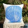 The HomeCentric Pillow Case Zip, Toss Pillow Covers, Decorative Pillow Covers 14x14 inch (35x35 cm) Blue, Cotton Throw Pillow Covers, Handmade Pillow Covers, Beach, Sea Creatures - Oyster Bay view 4