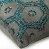 The HomeCentric Decorative Pillow Case Covers with Zipper, Decorative Pillow Covers 14x14 inch (35x35 cm) Grey, Silk Throw Pillow Covers, Handmade Pillow Covers, Modern Geometric - Magical Techno view 2