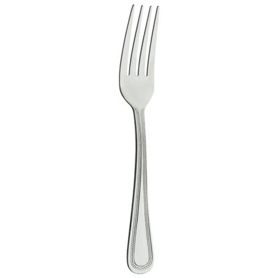Grunwerg Classic Bead Table Forks, 18/0 Stainless Steel, Mirror Finish - Everyday Parish Cutlery (Pack of 12)