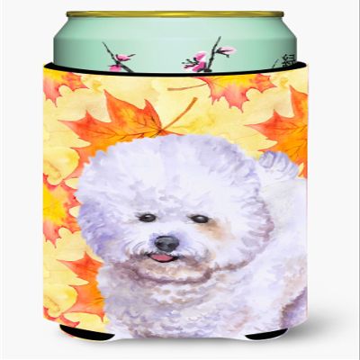 Caroline's Treasures BB9909TBC Bichon Frise Fall Tall Boy Hugger, Yellow Can Cooler Sleeve Hugger Machine Washable Drink Sleeve Hugger Collapsible Insulator Beverage Insulated Holder