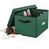 ZOBER Christmas Light Storage Reels - Christmas Light Organizer With 4 Plastic Wheels - Fits 200 Mini Lights Per Spool, Lights Storage - Strong & Durable Material - Stitched Reinforced Handles - Green view 1