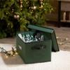 ZOBER Christmas Light Storage Reels - Christmas Light Organizer With 4 Plastic Wheels - Fits 200 Mini Lights Per Spool, Lights Storage - Strong & Durable Material - Stitched Reinforced Handles - Green view 2