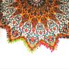 Pom Pom Fringing Roundie Yoga Mat, Star Beach Towel, Bohemian Tapestries, Indian Mandala Throw, Hippie Wall Hanging, Boho Picnic Blanket, Gypsy Table Cloth view 2