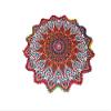 Pom Pom Fringing Roundie Yoga Mat, Star Beach Towel, Bohemian Tapestries, Indian Mandala Throw, Hippie Wall Hanging, Boho Picnic Blanket, Gypsy Table Cloth view 3