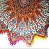 Pom Pom Fringing Roundie Yoga Mat, Star Beach Towel, Bohemian Tapestries, Indian Mandala Throw, Hippie Wall Hanging, Boho Picnic Blanket, Gypsy Table Cloth view 4