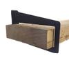 Set of 2 Industrial Metal Powder Coated Flat Black Stirrup Shelf Brackets (1.5X7.25in) view 2