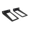 Set of 2 Industrial Metal Powder Coated Flat Black Stirrup Shelf Brackets (1.5X7.25in) view 3