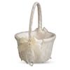 Alex Emotions Ivory Ring Bearer Pillow and Basket Set | Lace Collection | Flower Girl & Welcome Basket for Guest | Handmade Wedding Baskets & Pillows (Ivory) view 3