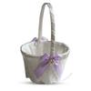 Alex Emotions Ivory Ring Bearer Pillow and Basket Set | Lace Collection | Flower Girl & Welcome Basket for Guest | Handmade Wedding Baskets & Pillows (Violet Lilac Lavender) view 3