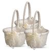 Alex Emotions Ivory Ring Bearer Pillow and Basket Set | Lace Collection | Flower Girl & Welcome Basket for Guest | Handmade Wedding Baskets & Pillows (Ivory) view 1