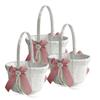 Alex Emotions Ivory Ring Bearer Pillow and Basket Set | Lace Collection | Flower Girl & Welcome Basket for Guest | Handmade Wedding Baskets & Pillows (Mauve) view 1