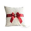 Alex Emotions Ivory Ring Bearer Pillow and Basket Set | Lace Collection | Flower Girl & Welcome Basket for Guest | Handmade Wedding Baskets & Pillows (RED) view 2