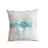 Alex Emotions Ivory Ring Bearer Pillow and Basket Set | Lace Collection | Flower Girl & Welcome Basket for Guest | Handmade Wedding Baskets & Pillows (Sky Blue) view 2