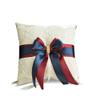 Alex Emotions Ivory Ring Bearer Pillow and Basket Set | Lace Collection | Flower Girl & Welcome Basket for Guest | Handmade Wedding Baskets & Pillows (Burgundy Navy Blue) view 2