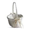 Alex Emotions Ivory Ring Bearer Pillow and Basket Set | Lace Collection | Flower Girl & Welcome Basket for Guest | Handmade Wedding Baskets & Pillows (Champagne) view 3