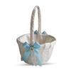 Alex Emotions Ivory Ring Bearer Pillow and Basket Set | Lace Collection | Flower Girl & Welcome Basket for Guest | Handmade Wedding Baskets & Pillows (Sky Blue) view 3