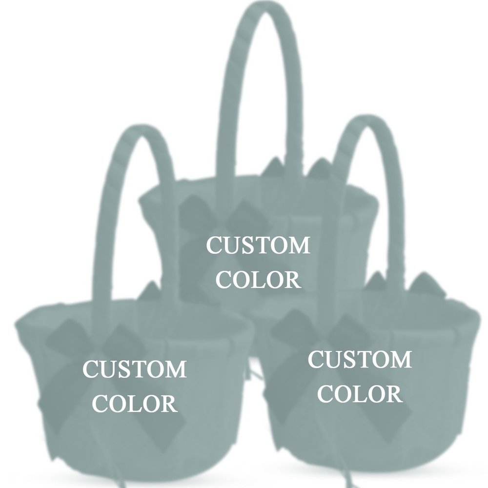 Alex Emotions Ivory Ring Bearer Pillow and Basket Set | Lace Collection | Flower Girl & Welcome Basket for Guest | Handmade Wedding Baskets & Pillows (Custom Color)