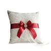 Alex Emotions Ivory Ring Bearer Pillow and Basket Set | Lace Collection | Flower Girl & Welcome Basket for Guest | Handmade Wedding Baskets & Pillows (Scarlet RED) view 2