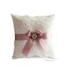 Alex Emotions Ivory Ring Bearer Pillow and Basket Set | Lace Collection | Flower Girl & Welcome Basket for Guest | Handmade Wedding Baskets & Pillows (Mauve) view 2