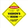 Vashon's Room Sign Crossing Zone Xing | Indoor/Outdoor | 14" Tall Kids Bedroom Decor Door Children's Name boy Girl view 1