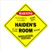Haiden's Room Sign Crossing Zone Xing | Indoor/Outdoor | 17" Tall Kids Bedroom Decor Door Children's Name boy Girl view 1