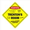 Trenton's Room Sign Crossing Zone Xing | Indoor/Outdoor | 20" Tall Kids Bedroom Decor Door Children's Name boy Girl view 1