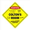 Colton's Room Sign Crossing Zone Xing | Indoor/Outdoor | 20" Tall Kids Bedroom Decor Door Children's Name boy Girl view 1