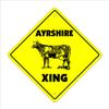 Ayrshire Crossing Sign Zone Xing | Indoor/Outdoor | 20" Tall Cow Dunlop cunninghame Cattle Ranch view 1