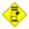 Boar Goat Crossing Sign Zone Xing | Indoor/Outdoor | 20" Tall Milk Milking Moutain Billy eat view 1