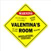 Valentina's Room Sign Crossing Zone Xing | Indoor/Outdoor | 20" Tall Kids Bedroom Decor Door Children's Name boy Girl view 1
