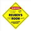 Reuben's Room Sign Crossing Zone Xing | Indoor/Outdoor | 14" Tall Kids Bedroom Decor Door Children's Name boy Girl view 1