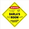 Darla's Room Sign Crossing Zone Xing | Indoor/Outdoor | 20" Tall Kids Bedroom Decor Door Children's Name boy Girl view 1