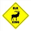 Elk Crossing Sign Zone Xing | Indoor/Outdoor | 20" Tall Animals Hunting Hunter Deer Shotgun Decoy Calls view 1