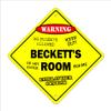 Beckett's Room Sign Crossing Zone Xing | Indoor/Outdoor | 14" Tall Kids Bedroom Decor Door Children's Name boy Girl view 1