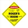 Roger's Room Sign Crossing Zone Xing | Indoor/Outdoor | 20" Tall Kids Bedroom Decor Door Children's Name boy Girl view 1