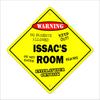 Issac's Room Sign Crossing Zone Xing | Indoor/Outdoor | 14" Tall Kids Bedroom Decor Door Children's Name boy Girl view 1