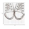 Ambesonne Hipster Shower Curtain, Sneakers in Hand Drawing Style Casual Footwear Teenager Urban Lifestyle Theme, Cloth Fabric Bathroom Decor Set with Hooks, 69" W x 84" L, Dark Brown White view 3